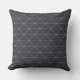 Kushions - Geometrisches Gold- und Blaumuster Kissen