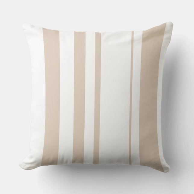 Kushions werfen - Streifen 2, Beige Kissen (Vorderseite)