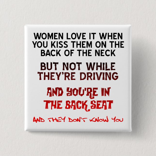 Kuss auf das Neck Funny Button Abzeichen Button (Vorderseite)