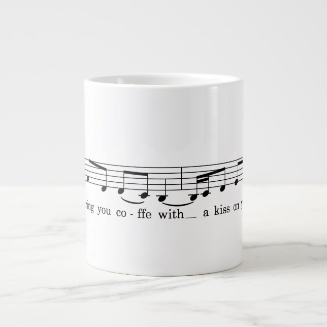 Kuss auf den Kopf Jumbo-Tasse (Vorderseite)