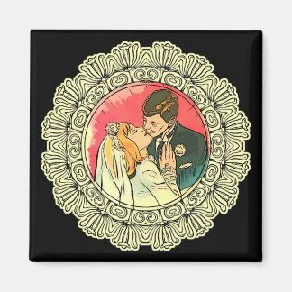 Kuss auf der Hochzeit Magnet