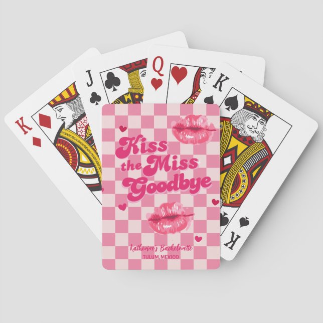 Küss auf der Jungfrau-Bachelorettenreise Spielkarten (Rückseite)