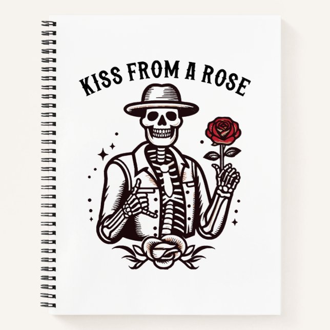 Kuss aus einer Rose Notizbuch (Vorderseite)