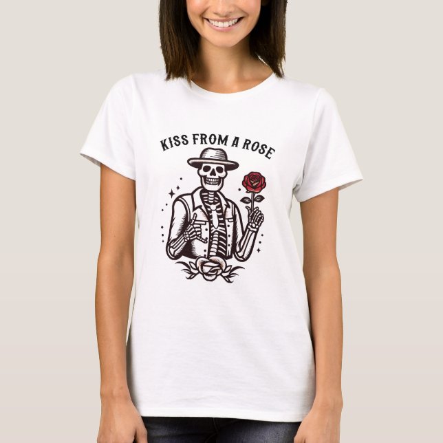 Kuss aus einer Rose T-Shirt (Vorderseite)