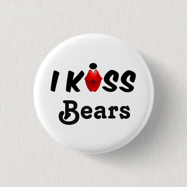 Kuss-Bären des Knopf-I Button (Vorderseite)
