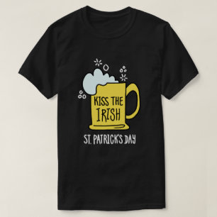 Küss das irische Bier St. Patrick’s Day schwarzes  T-Shirt