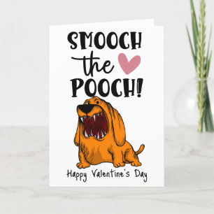 Küss den Hund Valentinstag vom Hund Feiertagskarte