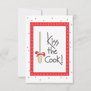 Küss den Koch! Geschenkkarte für Körbe.