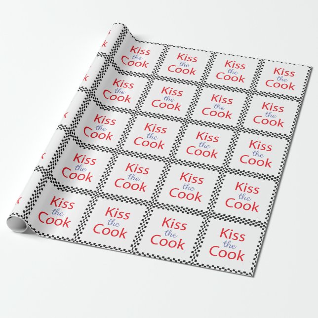 Küss den Koch Geschenkpapier (Ungerollt)