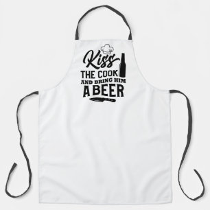 Küss den Koch und bring ihm ein Bier Küche Schürze