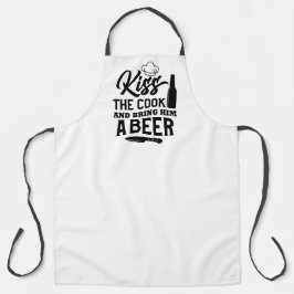 Küss den Koch und bringe ihm eine Bierküche Schürze