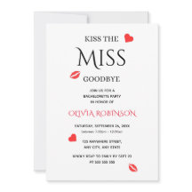 Küss den Miss-Goodbye-Junggeselinnen-Abschied