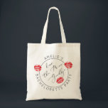 Küss den Miss-Goodbye-Junggeselinnen-Abschied Tragetasche<br><div class="desc">Küssen Sie die Miss Goodbye Junggeselinnen-Abschied Tote Bag Matching Artikel sind verfügbar.</div>