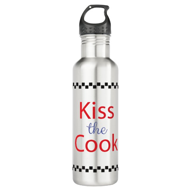 Kuss der Koch Edelstahlflasche (Vorderseite)