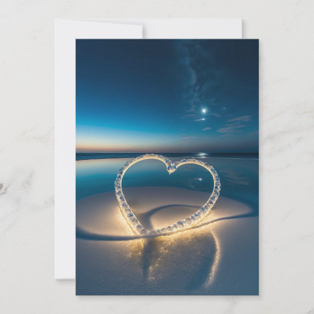 Kuss der Sternenleuchte: Crystal Starry Night Wedd Einladung (Vorderseite)