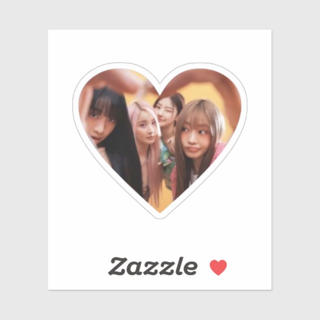 Kuss des Lebens Herz Vinyl Sticker (Blatt)