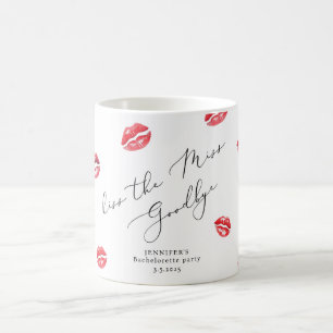 Küss die Miss auf Wiedersehen Junggesellinnenabsch Kaffeetasse