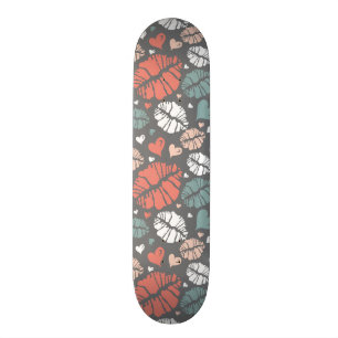 Kuss-Druck und Herz-Muster Skateboard
