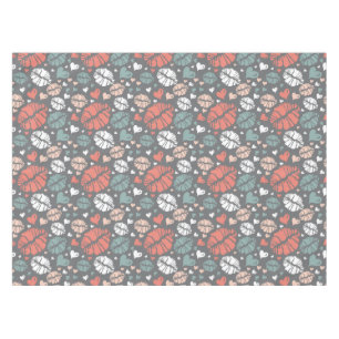 Kuss-Druck und Herz-Muster Tischdecke