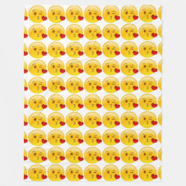Kuss-Herz emoji Fleecedecke