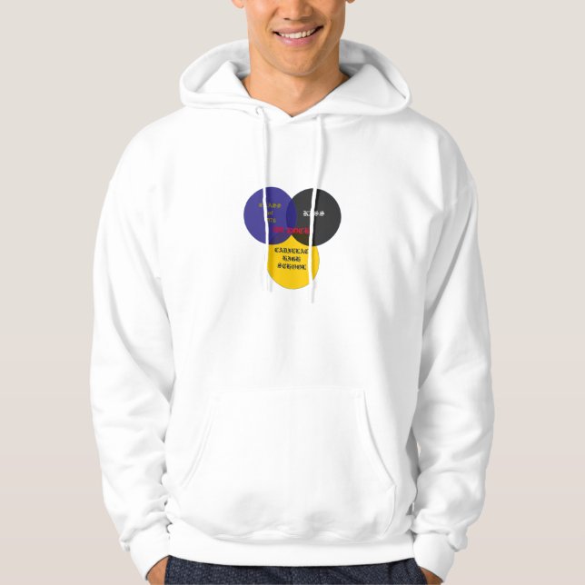 Kuss-Klasse Venn Diagramm-großes Logo Hoodie (Vorderseite)