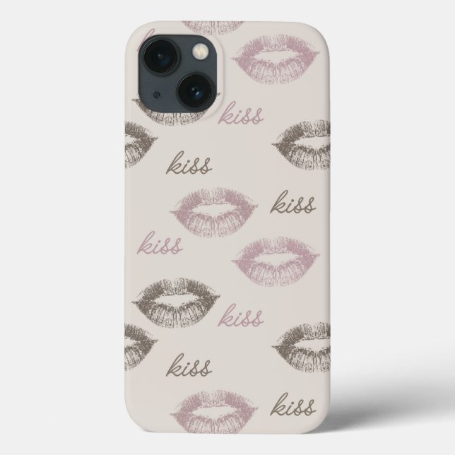 Kuss-Lippen Case-Mate iPhone Hülle (Rückseite)