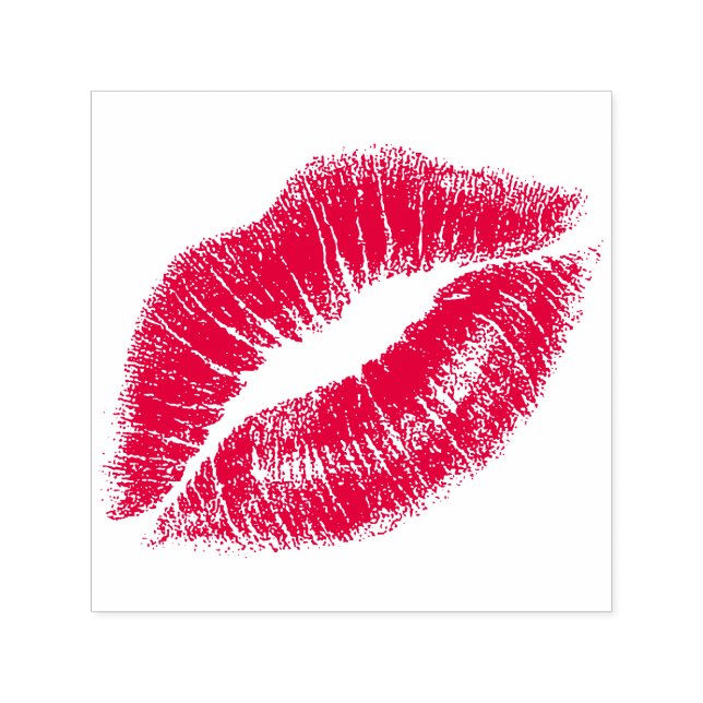 Kuss Lippen, Realistischer Lippenstift-Kuss  Permastempel (Design)