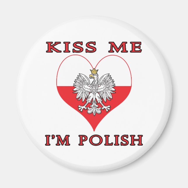 Küss Me Ich bin Polnisch Magnet (Vorne)