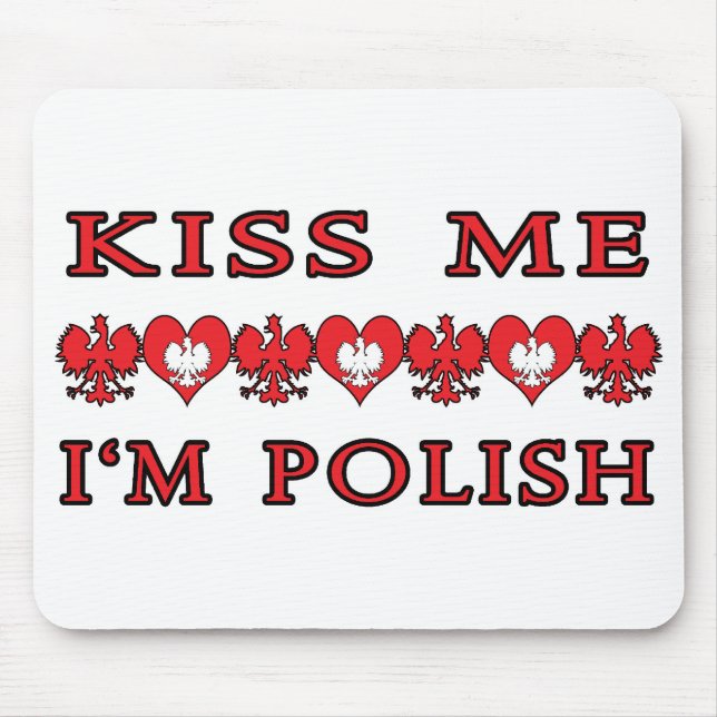 Küss Me Ich bin Polnisch Mousepad (Vorne)