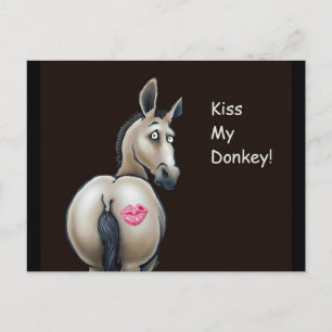 Küss meine Donkey-Postkarten Postkarte