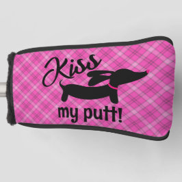 Küss meine Karierte Dackel Dog Putter Kopfbedeckun Golf Headcover