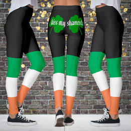 Küss meine Kleeblätter St. Patrick's Day Leggings