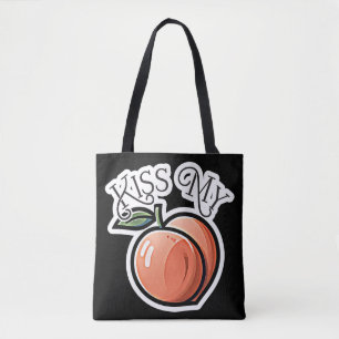 Küss meine Pfirsiche Lustige Frucht Tasche