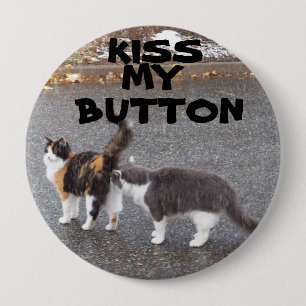 Küss meinen Knopf Katzen küssen Button