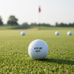 'Küss meinen Putt' Freches Lustiges Geschenk Freun Golfball