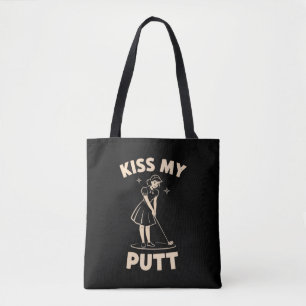Küss meinen Putt Retro Vintage 1940 Golf Golfer Li Tasche