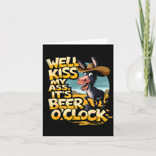 Küss mich, es ist Bierstunde Bier trinken Karte