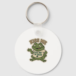 Küss mich Frosch St.Patrick's Day Schlüsselanhänger