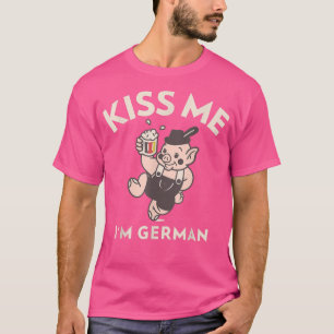 Küss mich, ich bin Deutscher - tanzendes Schwein u T-Shirt