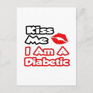 Küss mich ... ich bin Diabetiker Postkarte