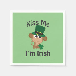 Küss mich, ich bin Irin! Affe Serviette