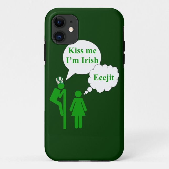 Kuss mich, ich bin, irisches Toilettenschild Case-Mate iPhone Hülle (Rückseite)