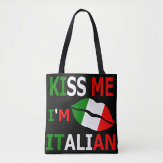 Küss mich, ich bin italienisches T-Shirt Tasche