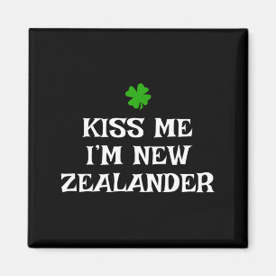 Küss mich, ich bin Neuseeländer St. Patrick's Day Magnet