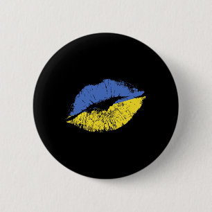 Küss mich, ich bin Ukrainer! Stolz Ukrainischer Va Button