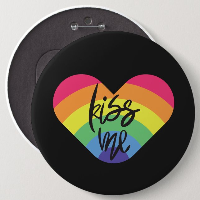 Küss mich. Liebe ist fair. Button (Vorne & Hinten)