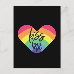 Küss mich. Liebe ist fair. Postkarte