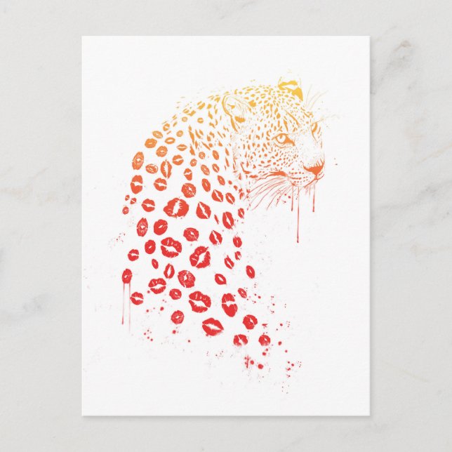 Kuss mich postkarte (Vorderseite)