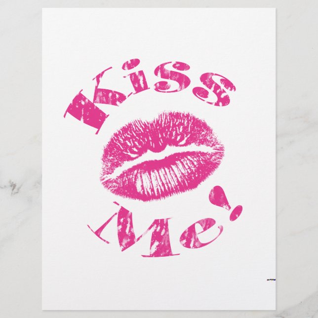 Küss mich! Rosa Lippen (Vorderseite)