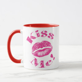 Küss mich! Rosa Lippen Tasse